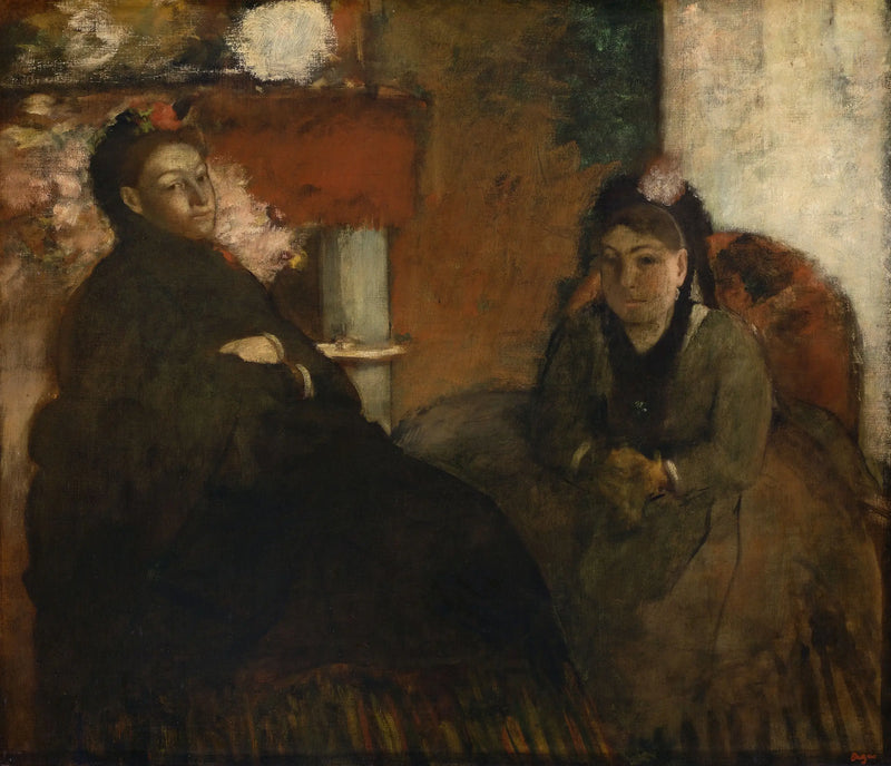 Porträtt av fru Lisle och fru Loubens - Edgar Degas