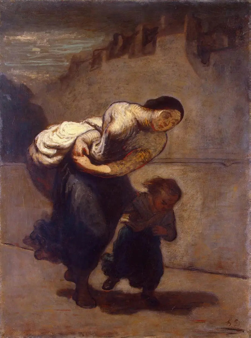 Bördan (Tvätterskan) - Honoré Daumier