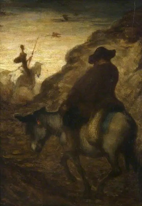 Don Quijote och Sancho Panza - Honoré Daumier