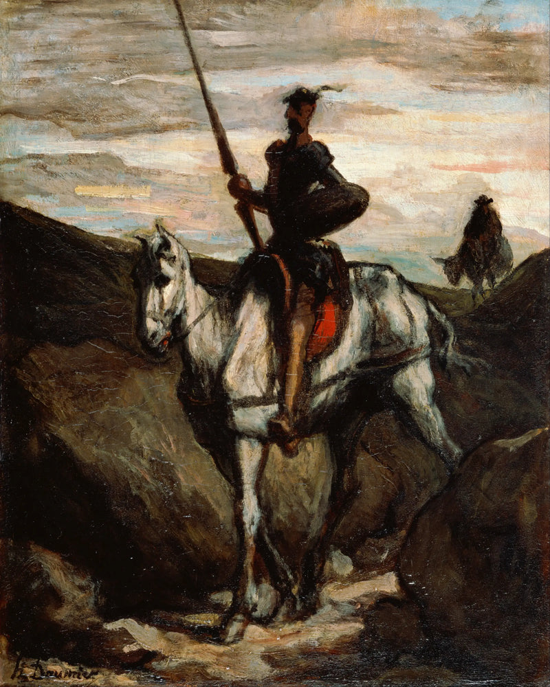 Don Quijote i bergen - Honoré Daumier