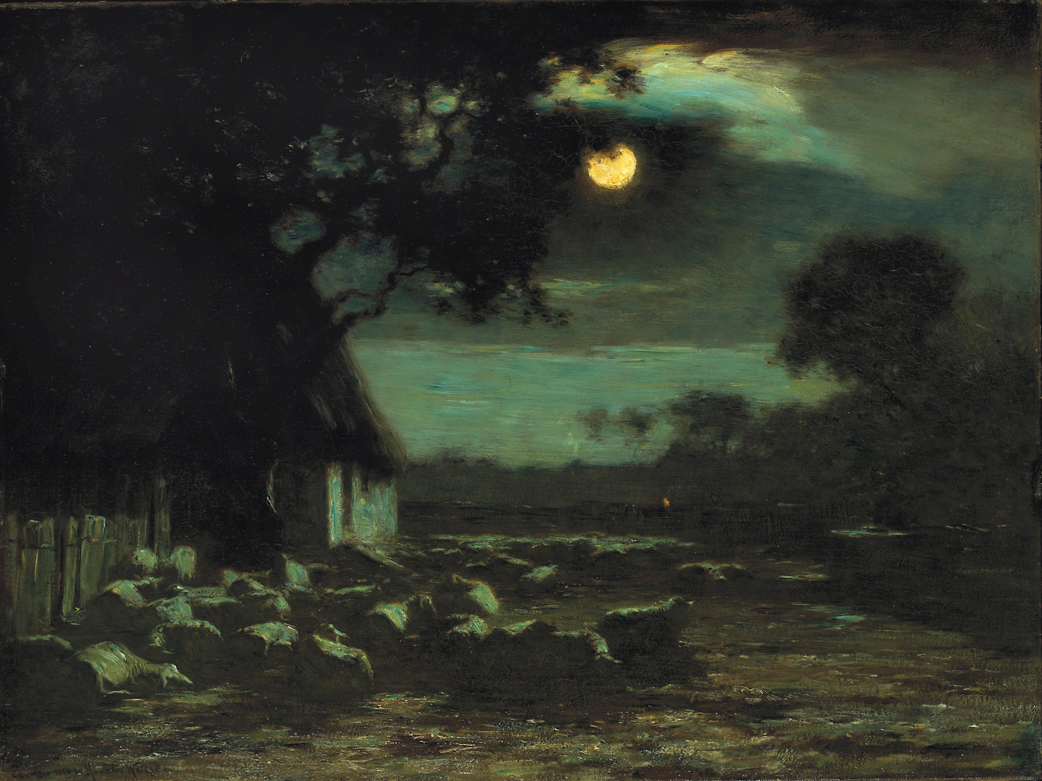 Bergerie au clair de lune de Horatio Walker