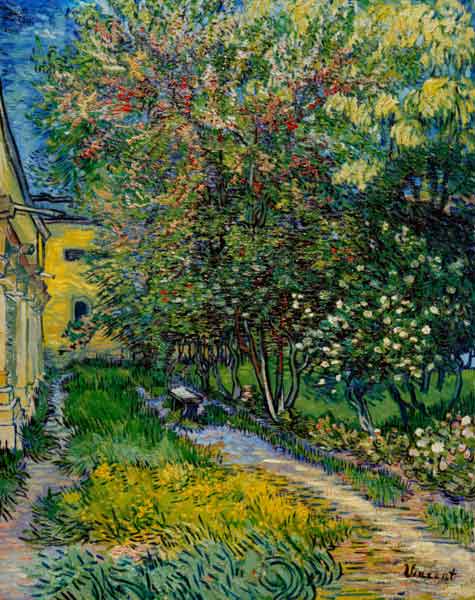 Jardin de l'hôpital St-Rémy - Van Gogh - Reproductions de tableaux et peintures haut de gamme