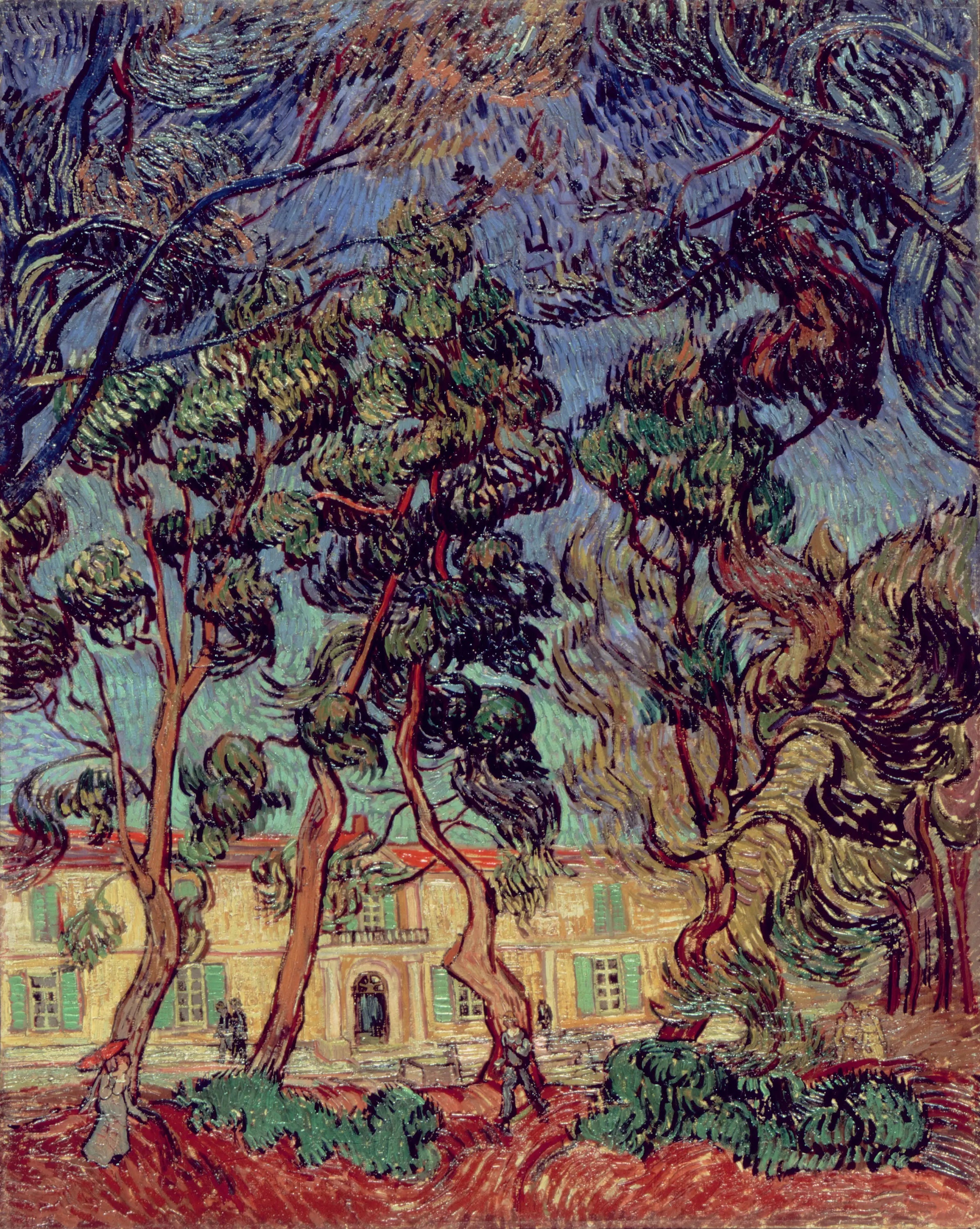 Reproduction du tableau « Arbres du jardin de l'hôpital Saint-Paul - Vincent van Gogh » par Alpha Reproduction en peinture à l’huile