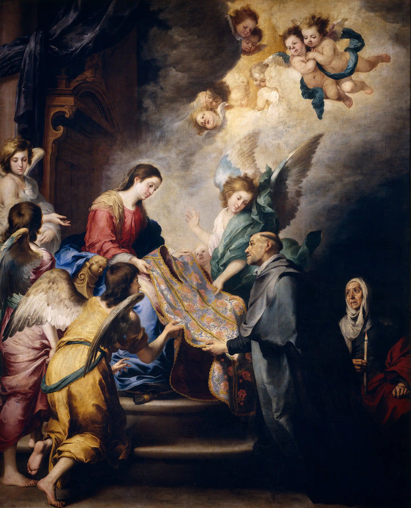 Uppenbarelsen av Jungfru Maria vid Saint Ildefonse - Bartolomé Esteban Murillo