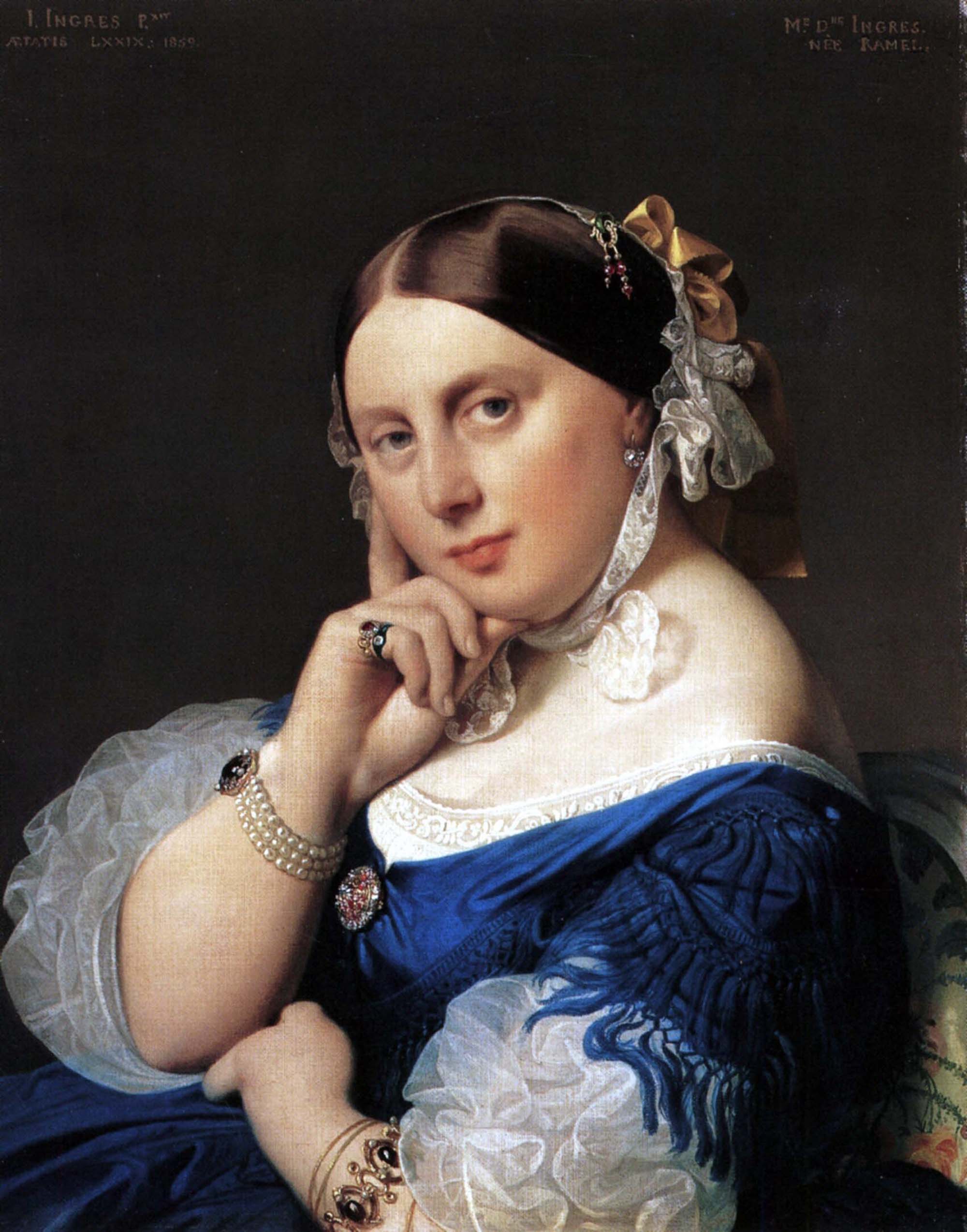 Porträtt av Madame Ingres född Ramel - Jean-Auguste-Dominique Ingres
