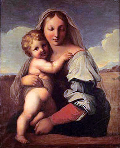 Jungfru med Barnet - Jean-Auguste-Dominique Ingres
