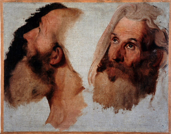 Två manliga huvuden - Jean-Auguste-Dominique Ingres