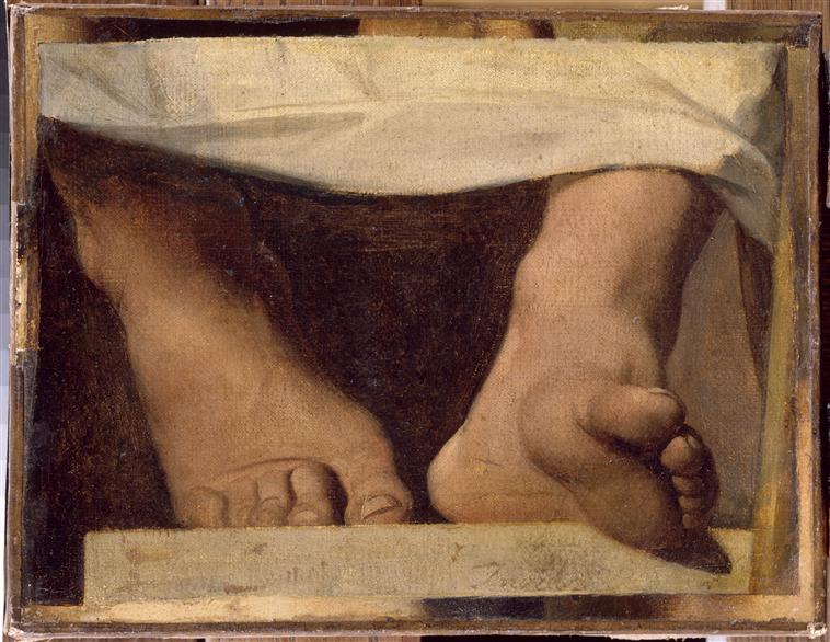 Homers fötter, studie för Homers apoteos - Jean-Auguste-Dominique Ingres