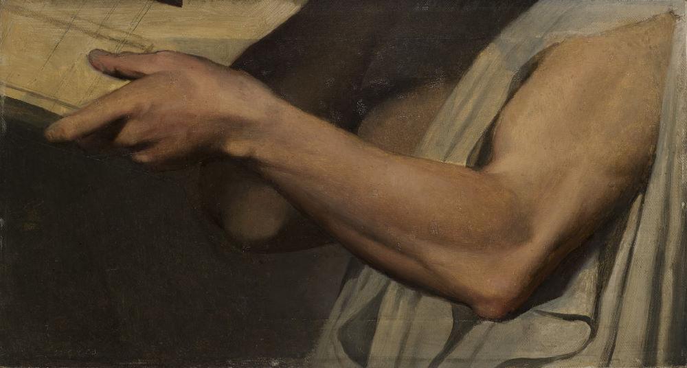 Armstudie för Pindar i Homers Apoteos - Jean-Auguste-Dominique Ingres
