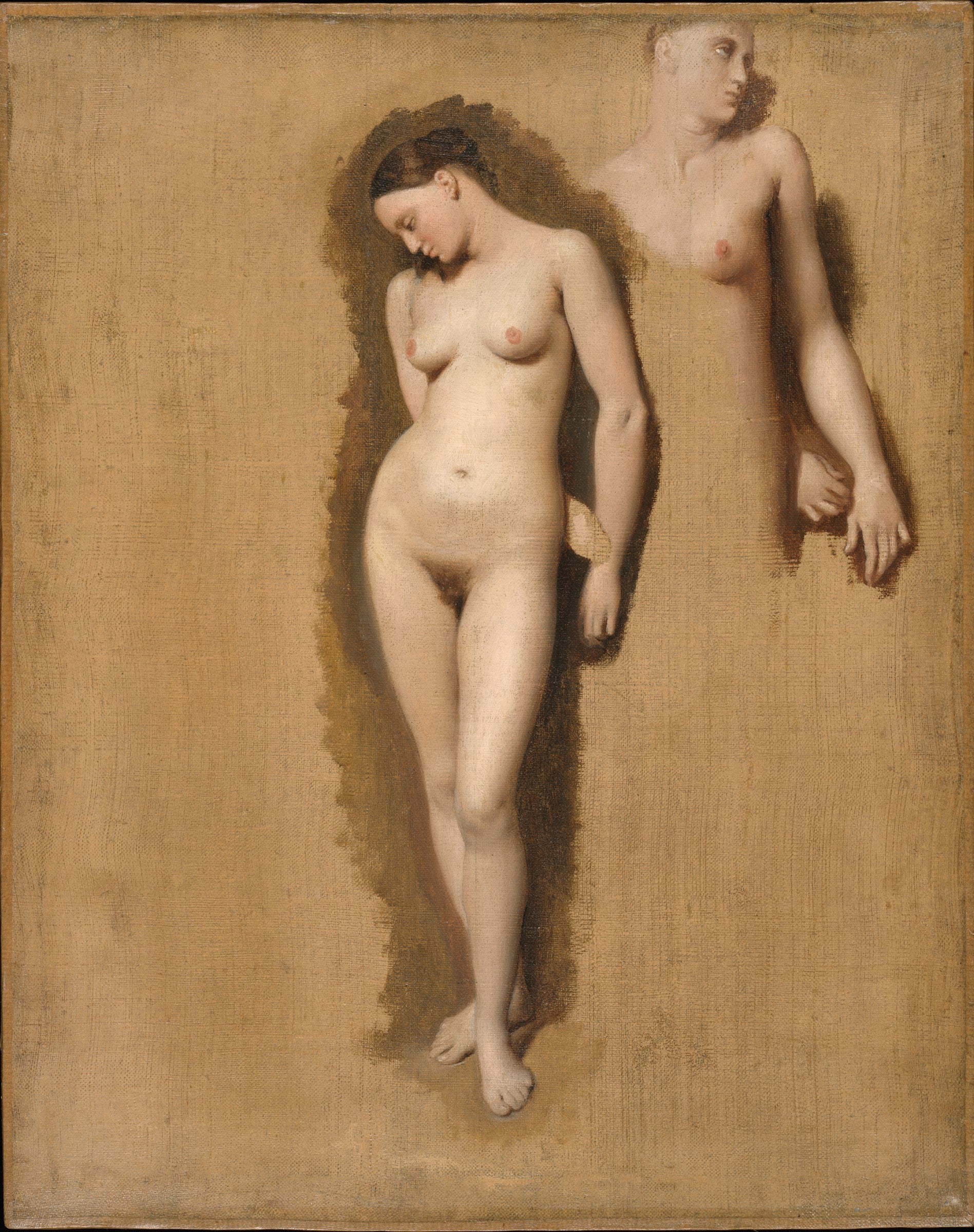 Studie för Roger som befriar Angelica - Jean-Auguste-Dominique Ingres