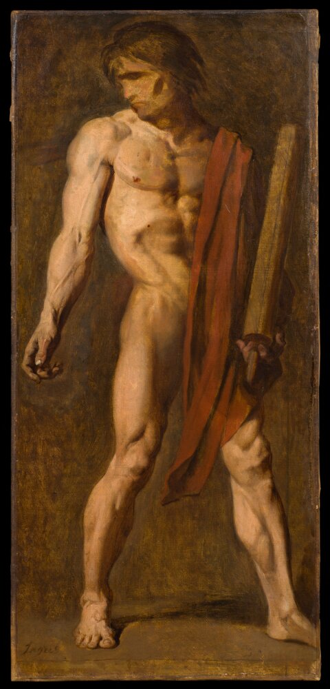 Studie för liktorens figur för målningen av martyrerna Sankt Symphorien - Jean-Auguste-Dominique Ingres