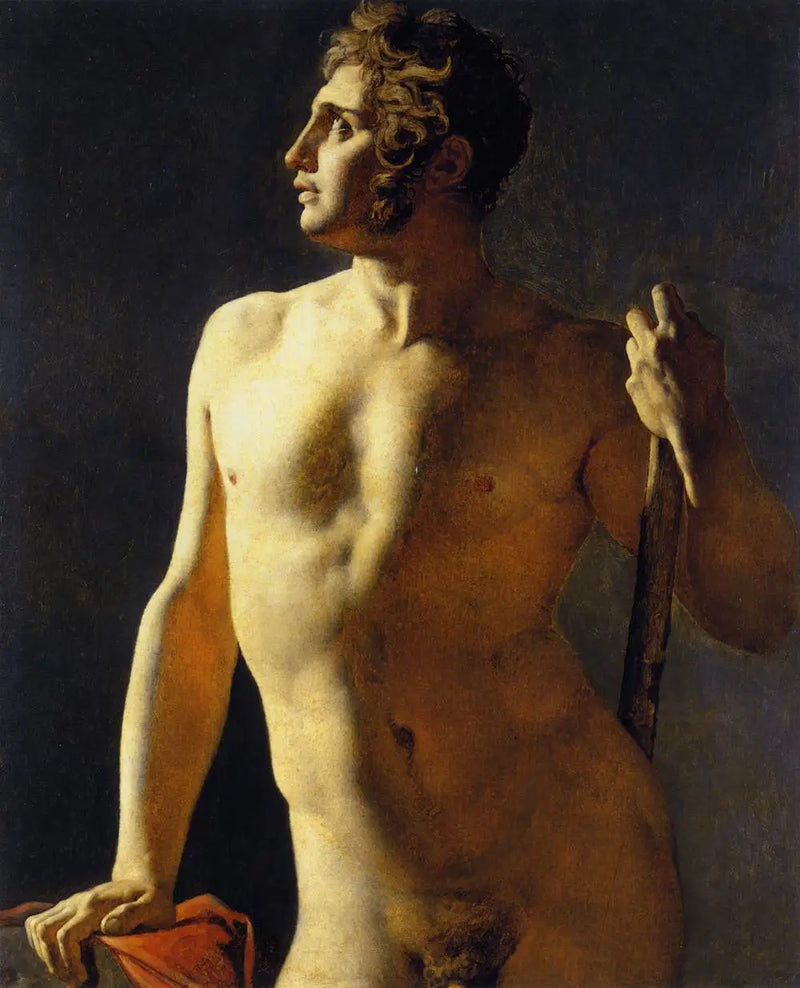 Torso eller halvfigur målad - Jean-Auguste-Dominique Ingres
