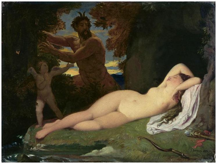 Jupiter och Antiope - Jean-Auguste-Dominique Ingres