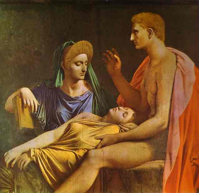 Auguste som lyssnar på läsningen av Aeneiden - Jean-Auguste-Dominique Ingres