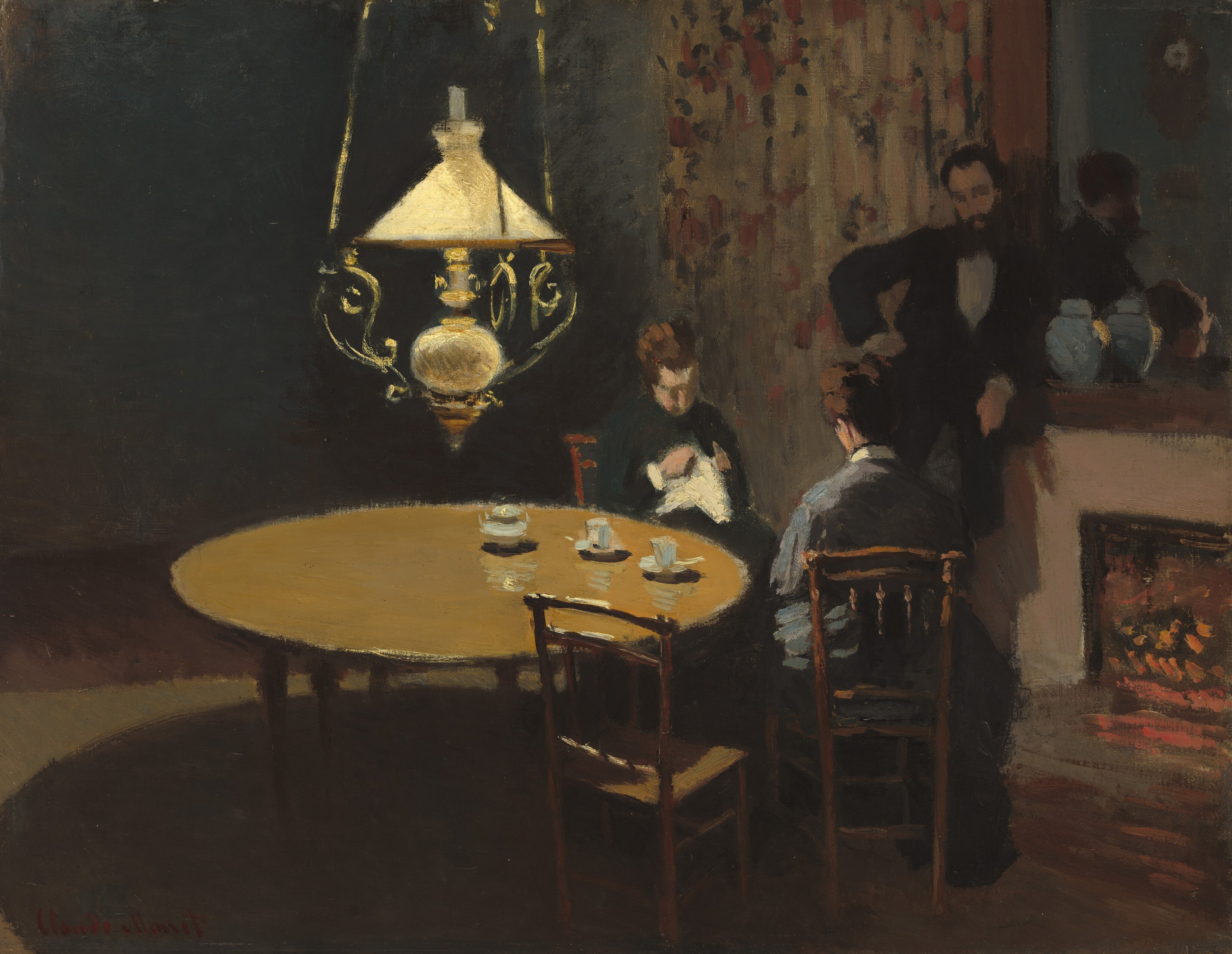 Interiör, Efter middag - Claude Monet