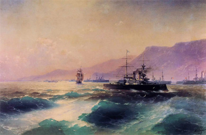Kanonbåt utanför Kreta - Ivan Aïvazovski