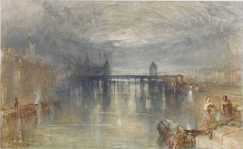 Lucerne: Månljus - J. M. W. Turner