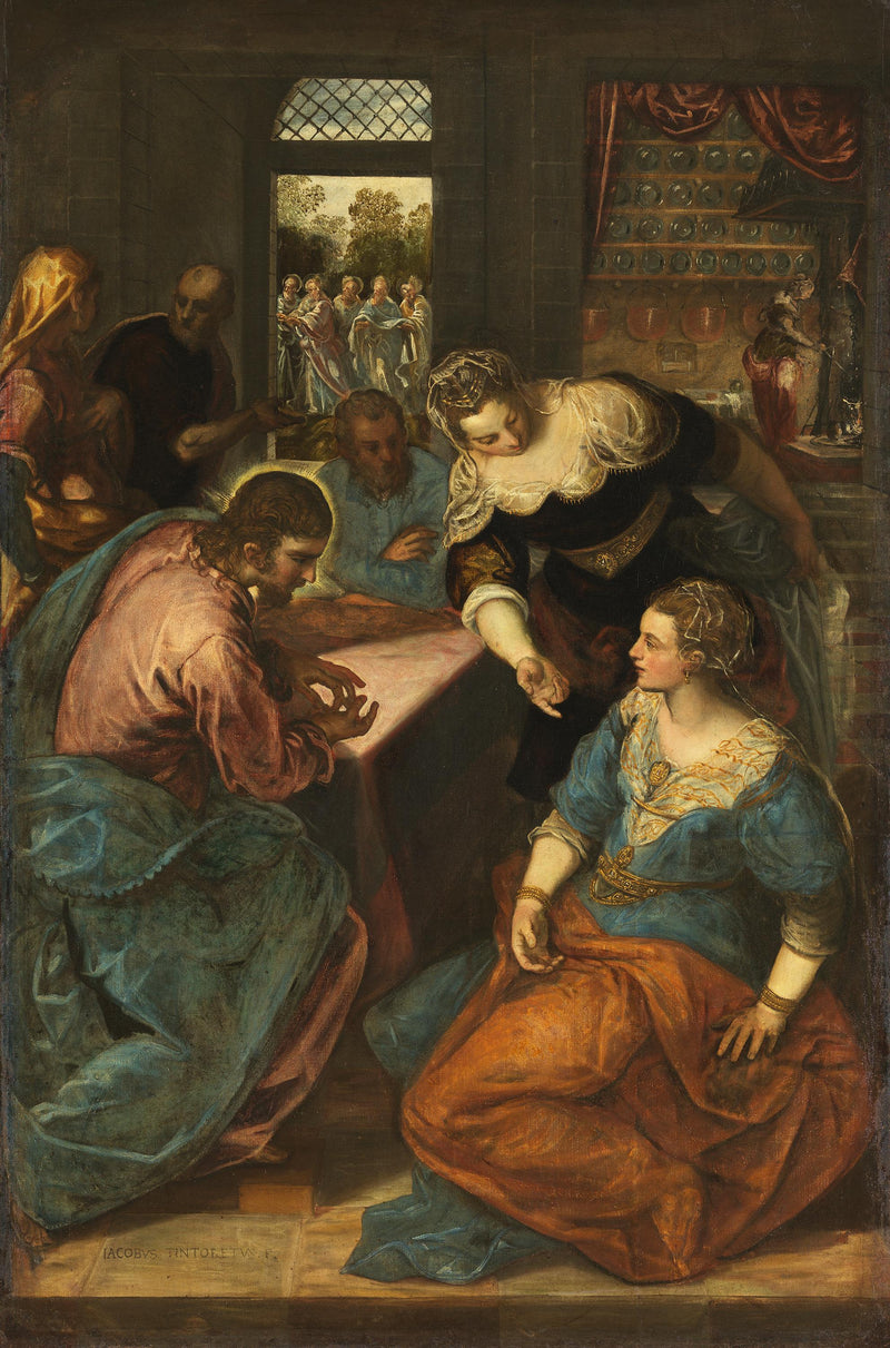 Kristus i Marta och Maria hus - Jacopo Tintoretto
