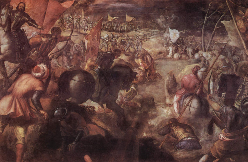 Slaget vid Taro - Jacopo Tintoretto