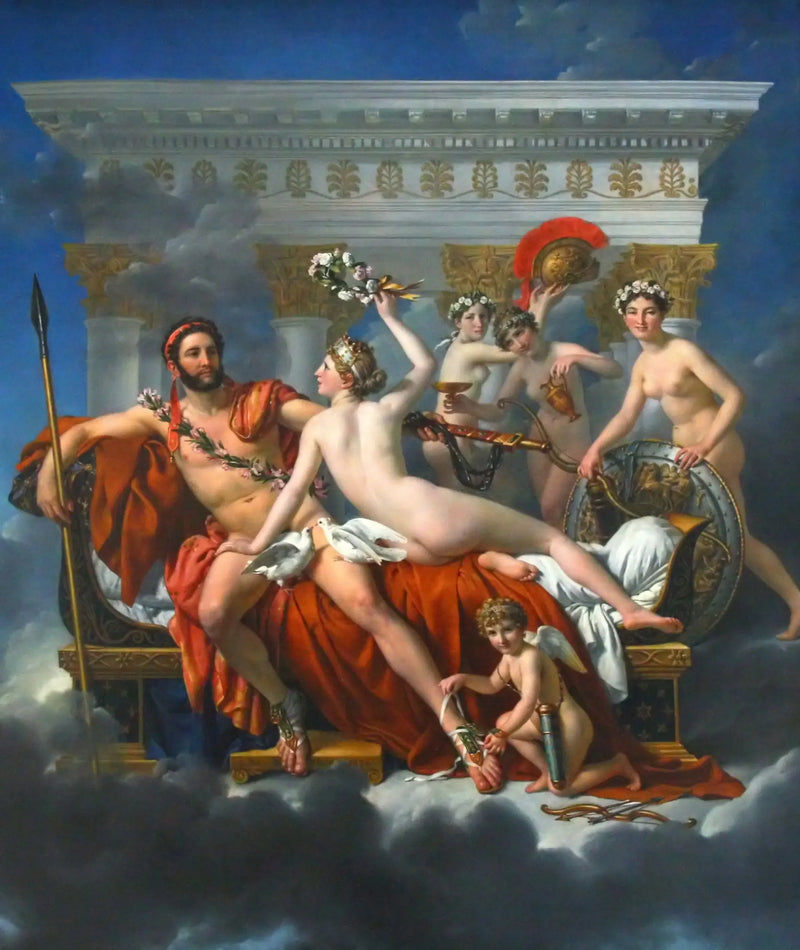 Mars avväpnad av Venus - Jacques-Louis David