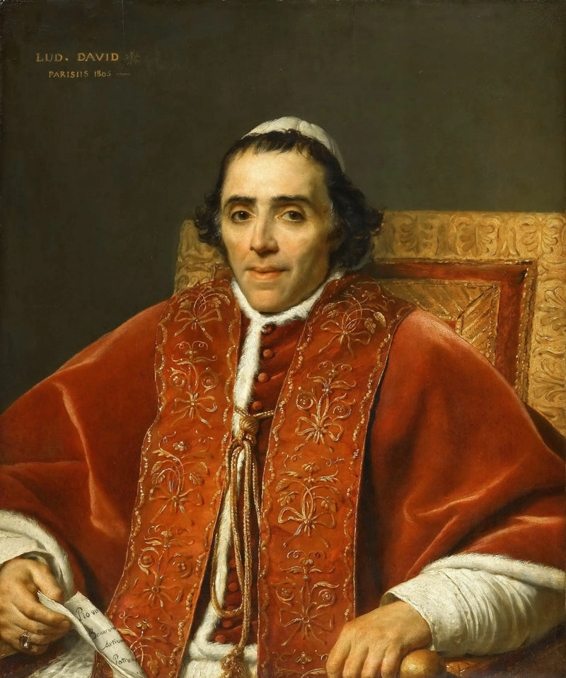 Påve Pius VII:s porträtt - Jacques-Louis David