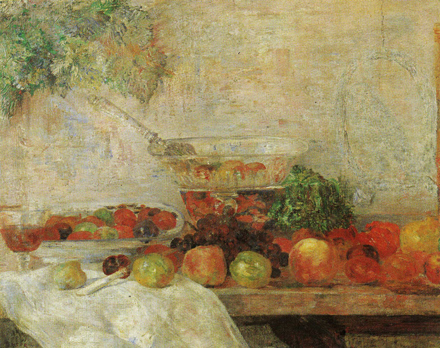 Still Life with Fruit and Parrot - James Ensor