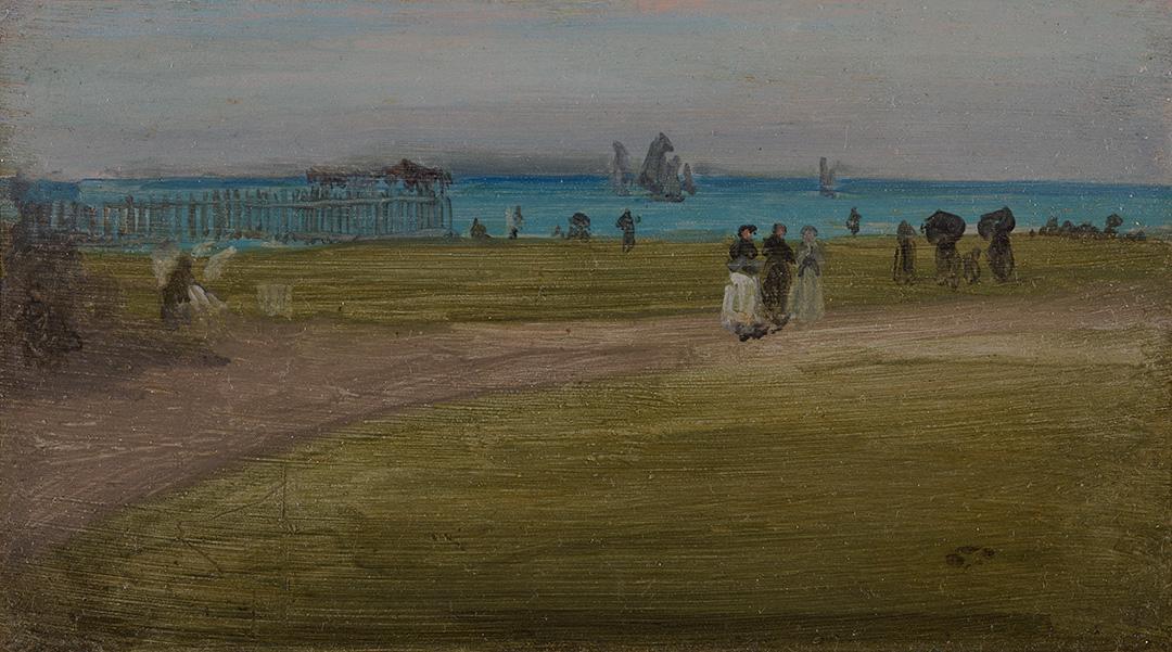 Reproduction du tableau « Vert et Violet : La Promenade du Soir - James Abbott McNeill Whistler » par Alpha Reproduction en peinture à l’huile