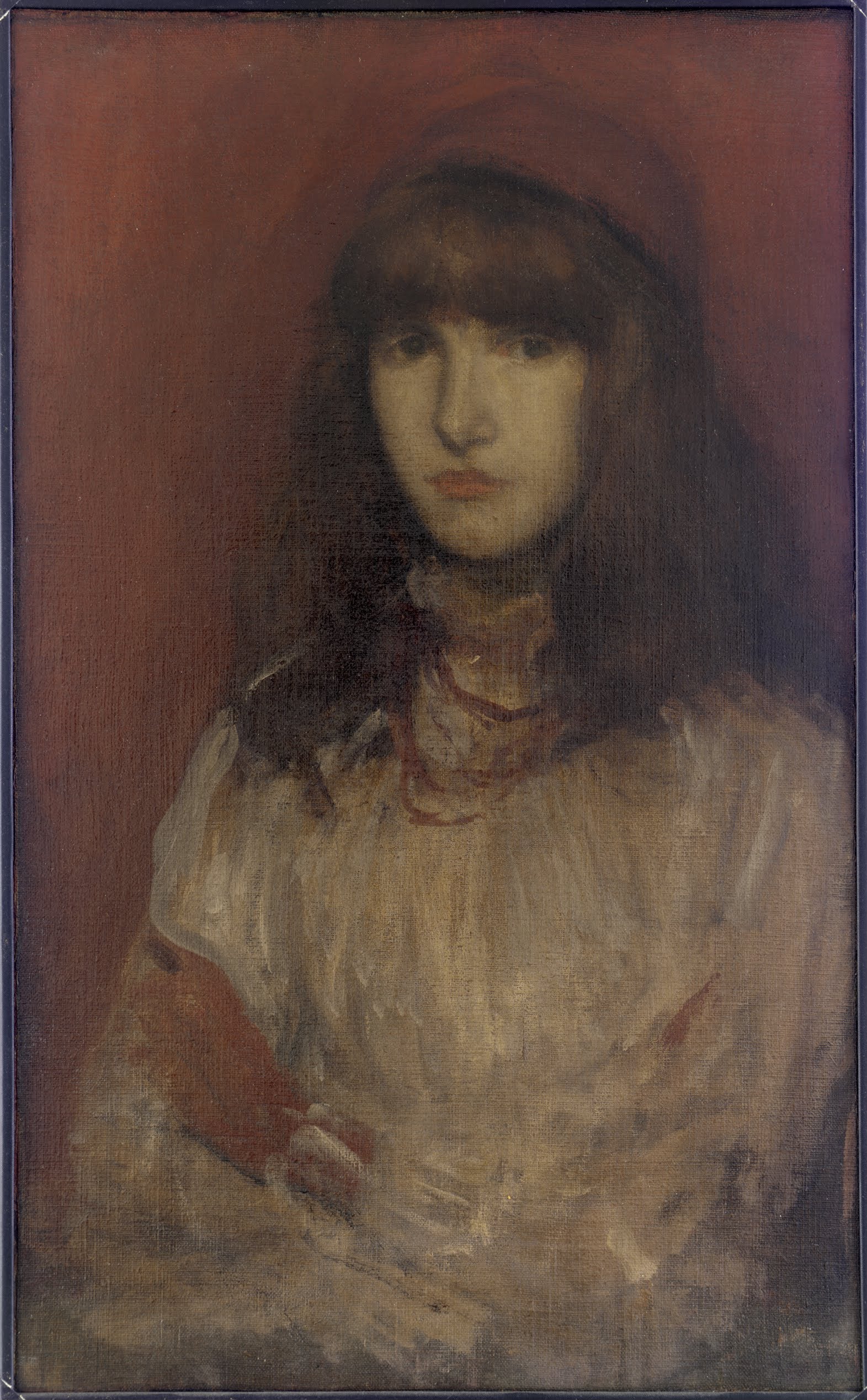 Reproduction du tableau « Le petit gant rouge - James Abbott McNeill Whistler » par Alpha Reproduction en peinture à l’huile