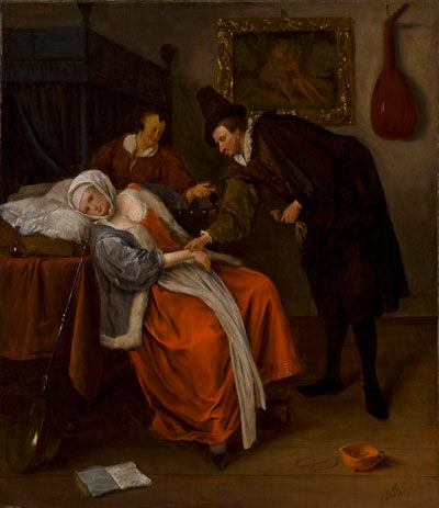 La visite du médecin (La jeune fille amoureuse) - Jan Steen