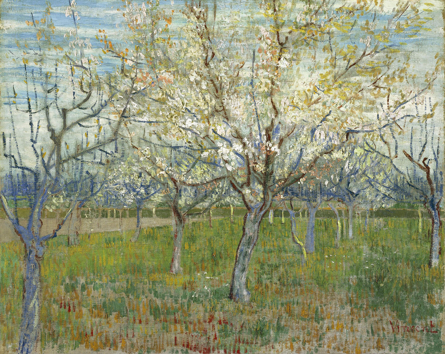 🌸 Blomstrande fruktträdgård – Vincent van Gogh (1888)