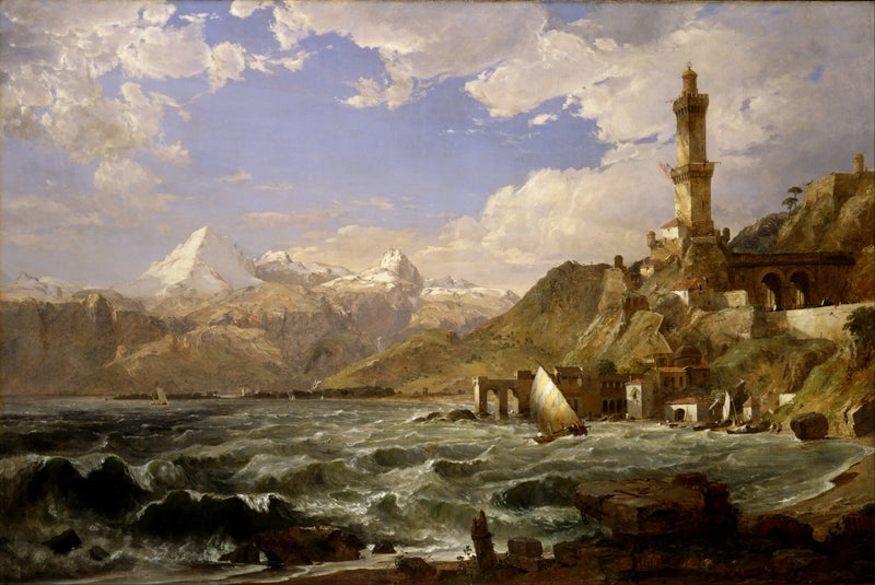 Gênes-kusten - Jasper Francis Cropsey