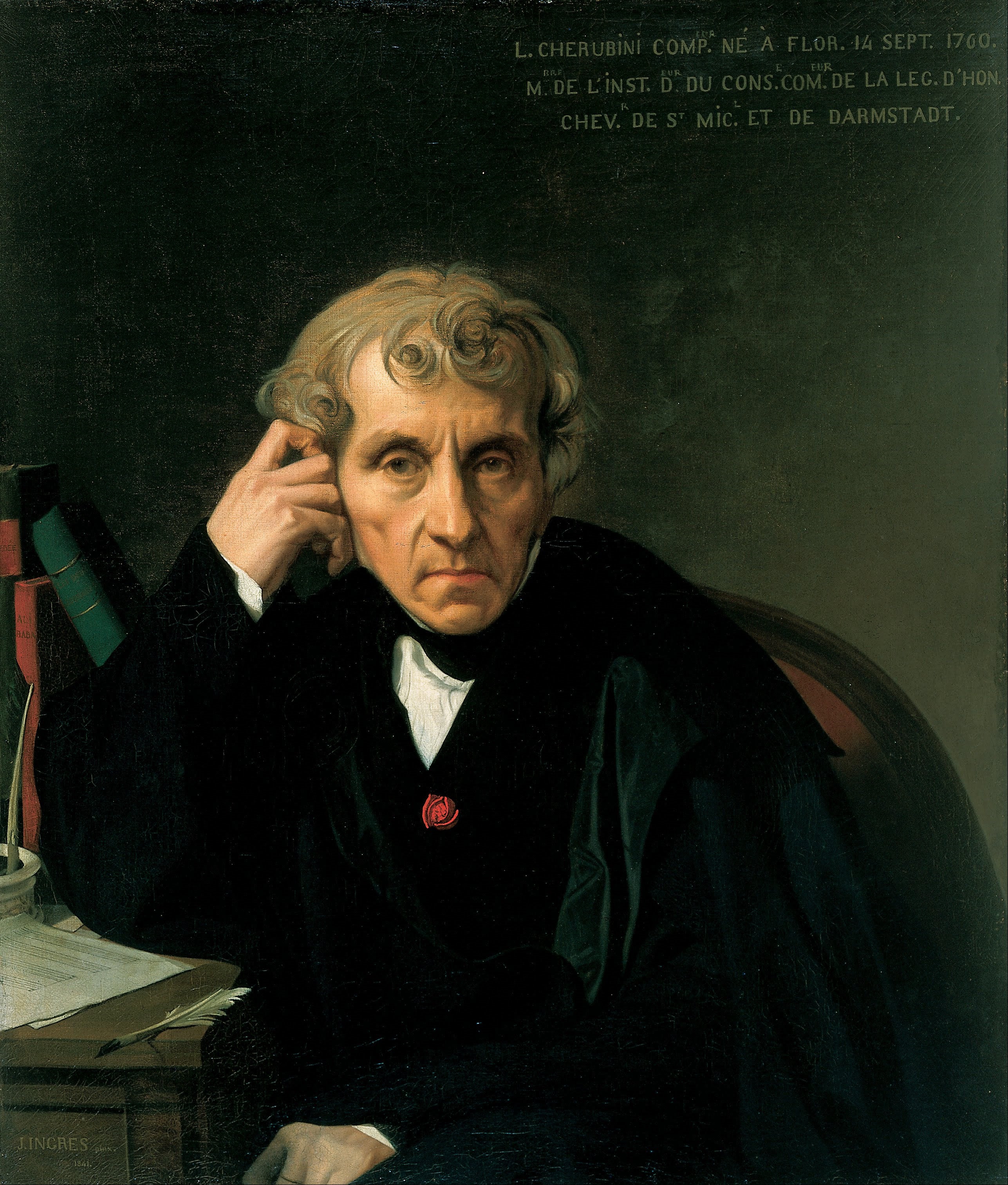 Porträtt av Luigi Cherubini - Jean-Auguste-Dominique Ingres