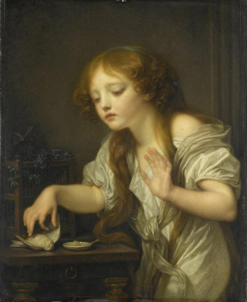 Den döda fågeln - Jean-Baptiste Greuze