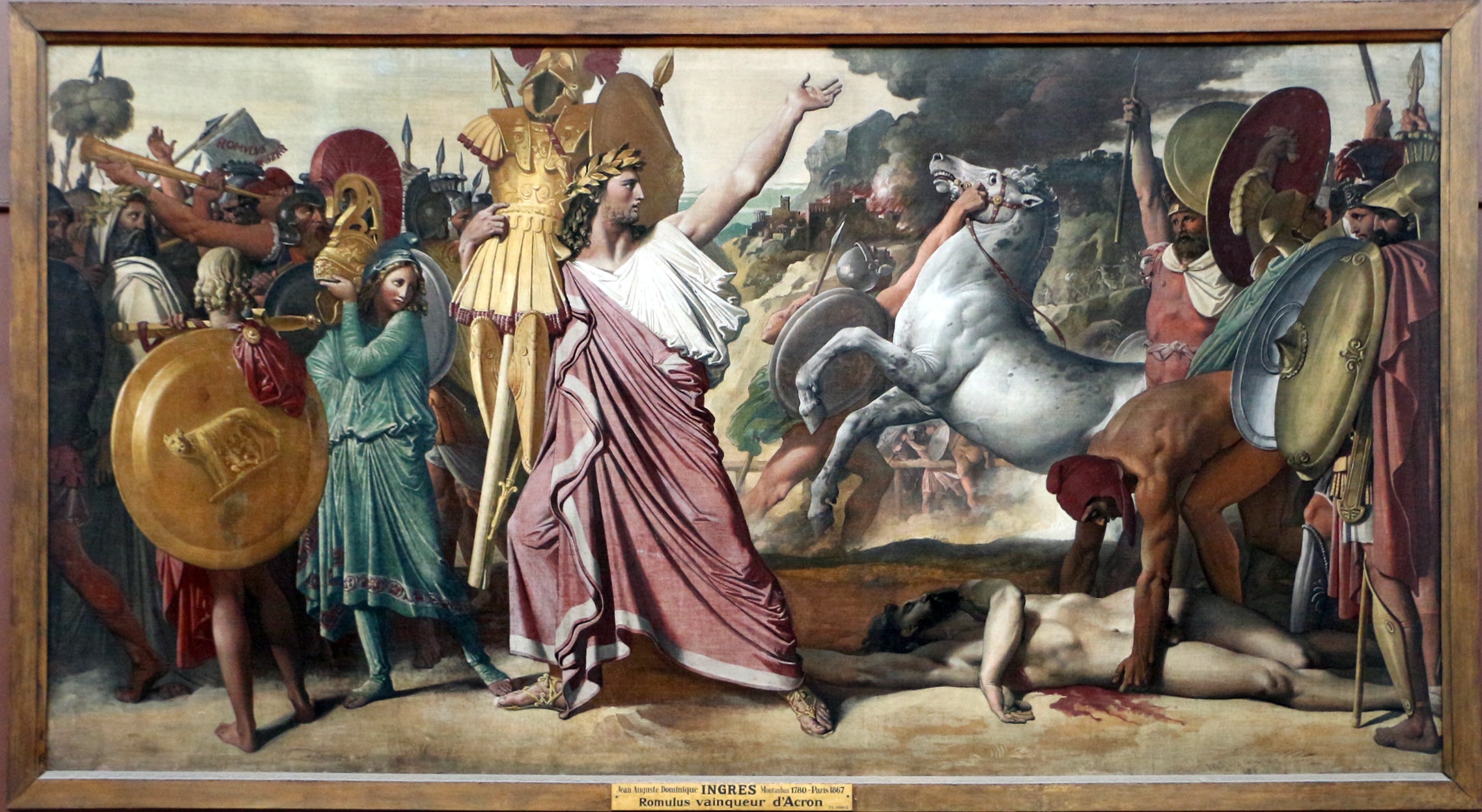 Romulus, segrare över Acron - Jean-Auguste-Dominique Ingres