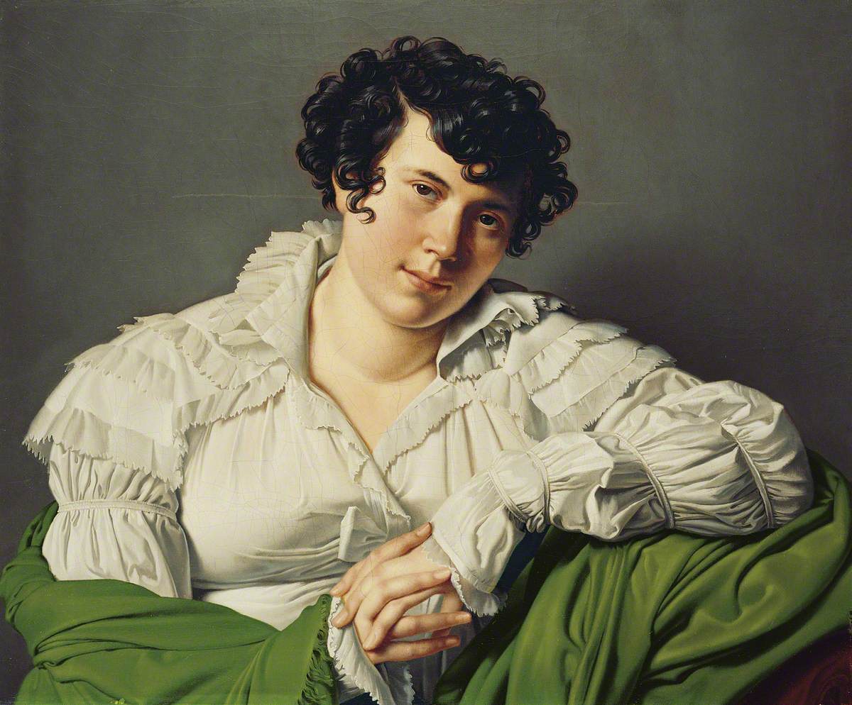Porträtt av Madame de Staël - Jean-Auguste-Dominique Ingres