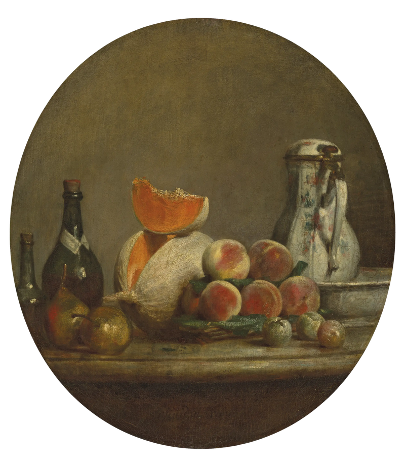 Det påbörjade melonet - Jean Simeón Chardin