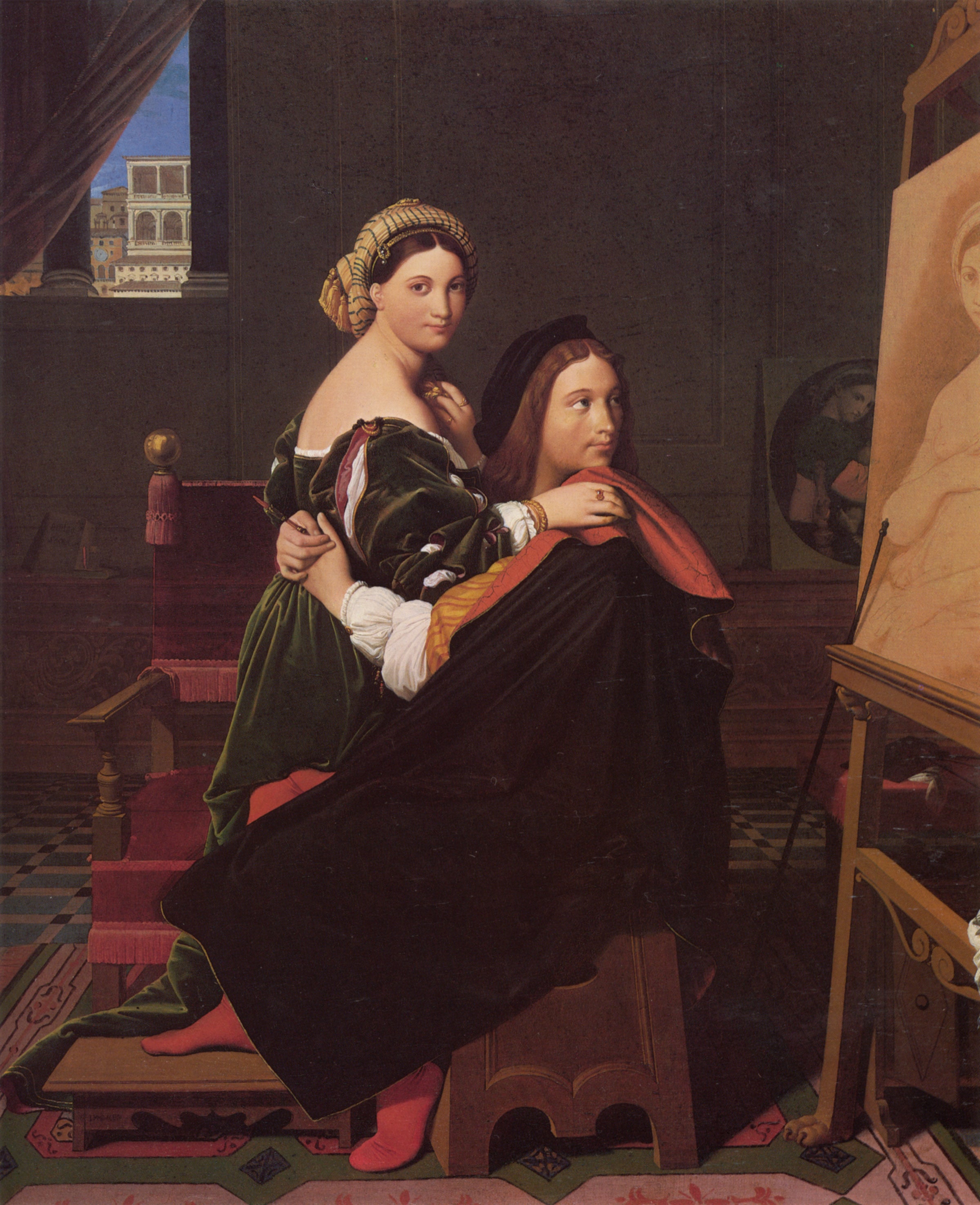 Raphaël och Fornarina - Jean-Auguste-Dominique Ingres