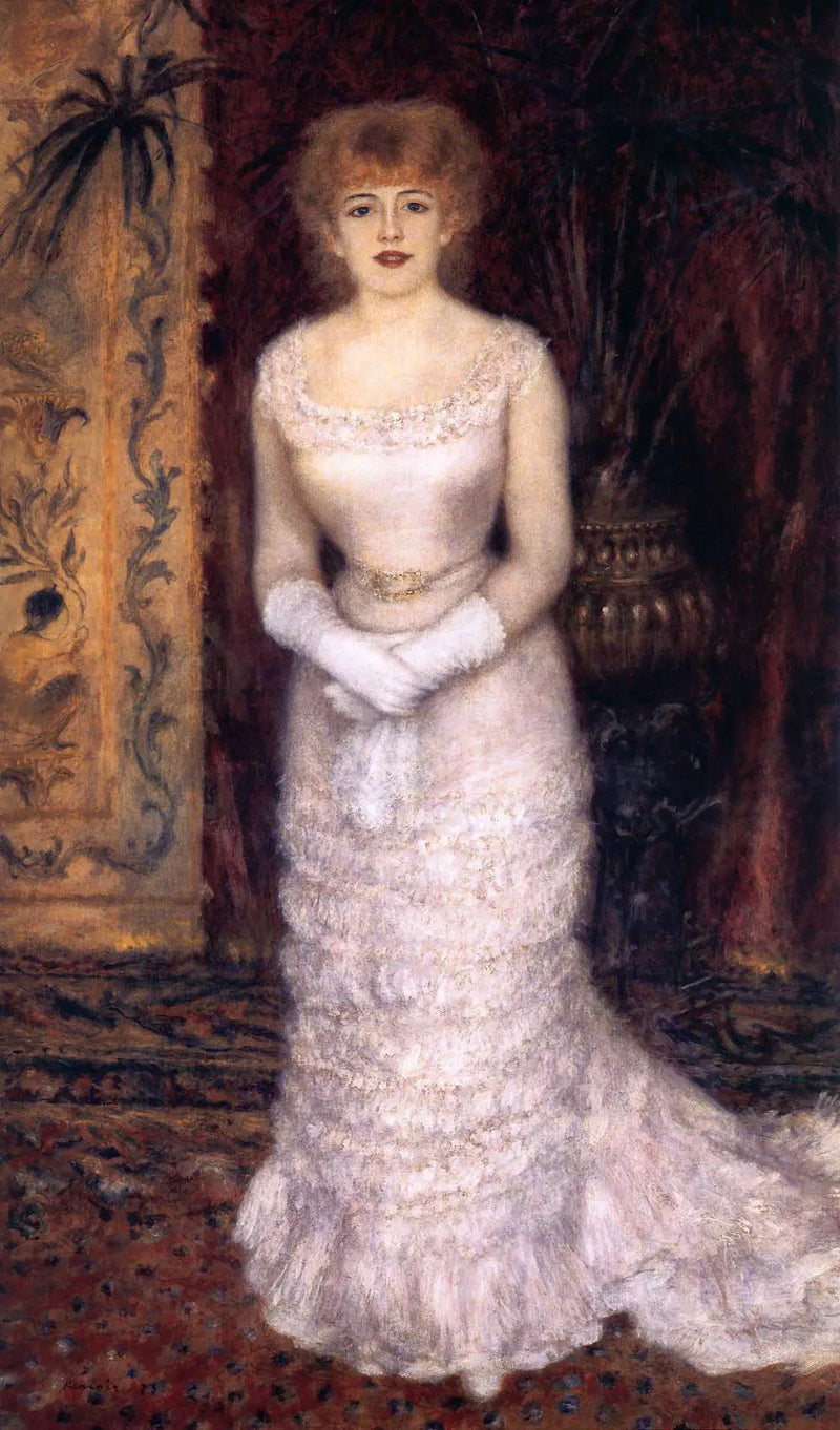 Porträtt av Jeanne Samary i helfigur - Pierre-Auguste Renoir