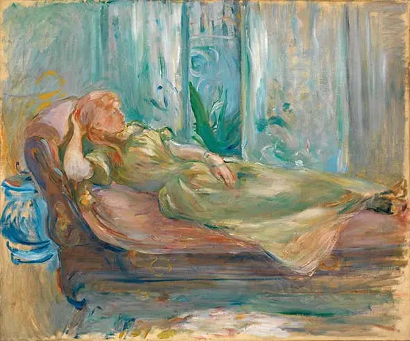 Ung Flicka vid divanen - Berthe Morisot