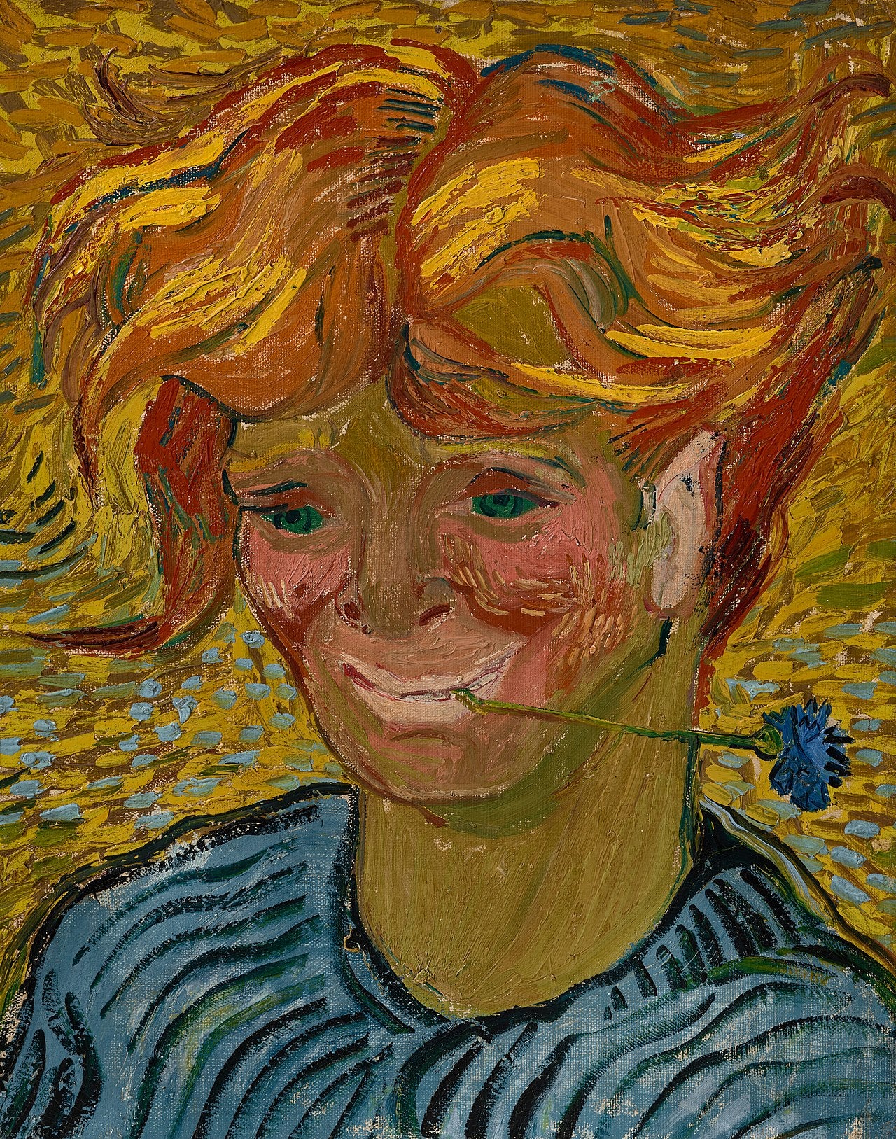 Ung man med blåklint - Vincent van Gogh