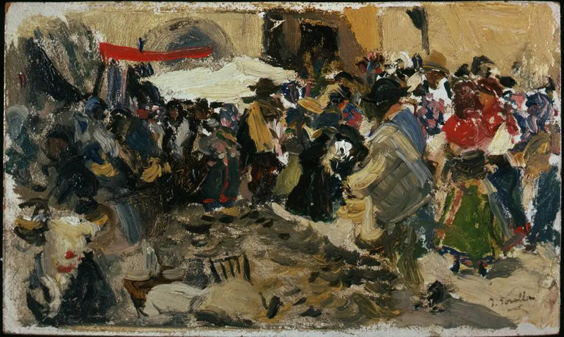Marknad, León (Markiser) - Joaquín Sorolla