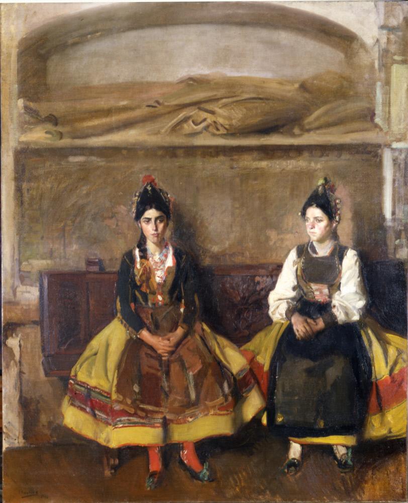 Reproduction du tableau « Paysannes de Ségovie (Espagne pittoresque, Ségovie) - Joaquín Sorolla » par Alpha Reproduction en peinture à l’huile