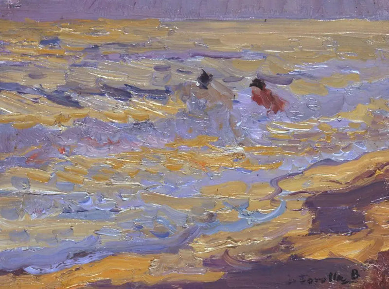 Stranden, Valencia (Två badare) - Joaquín Sorolla