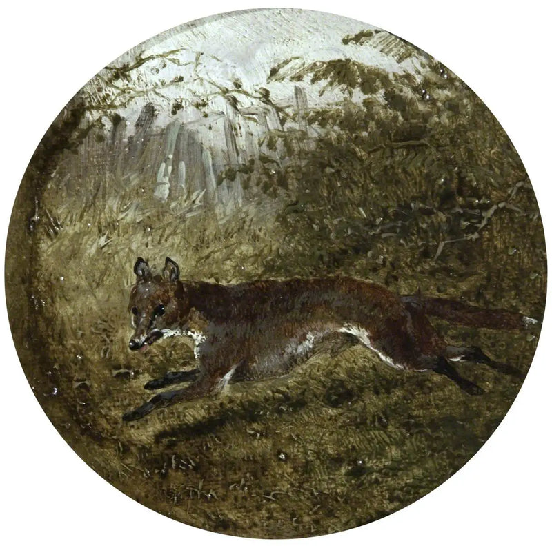 Åtta cirkulära jaktscener på räv: rävens flykt - John Frederick Herring, Sr.