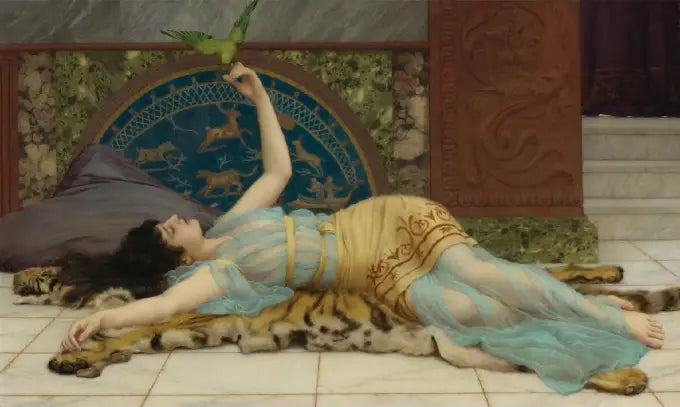 Flicka i blått - John William Godward