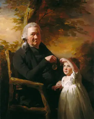John Tait och hans barnbarn - Henry Raeburn