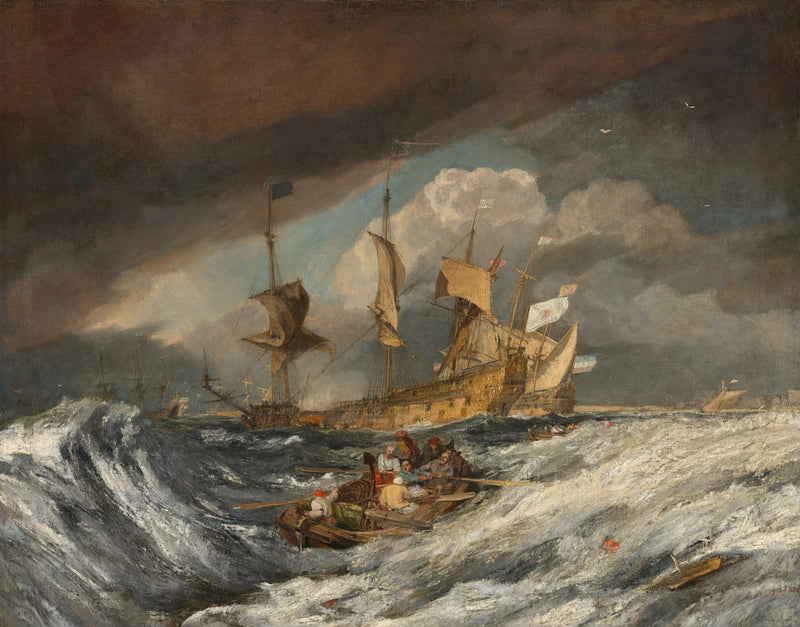 Båtar som bär ut ankare till de nederländska krigsfartygen - J. M. W. Turner