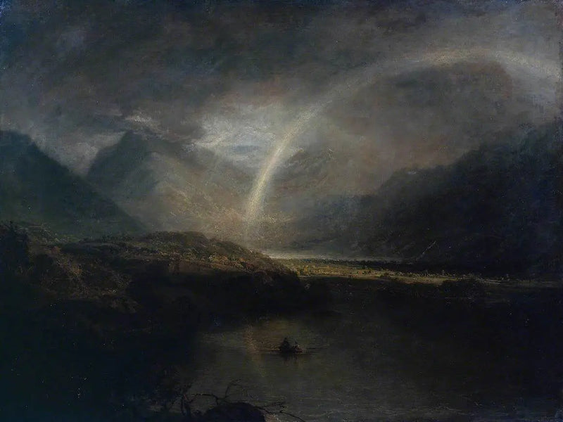 Buttermere-sjö, med del av Cromackwater, Cumberland, ett regn - J. M. W. Turner