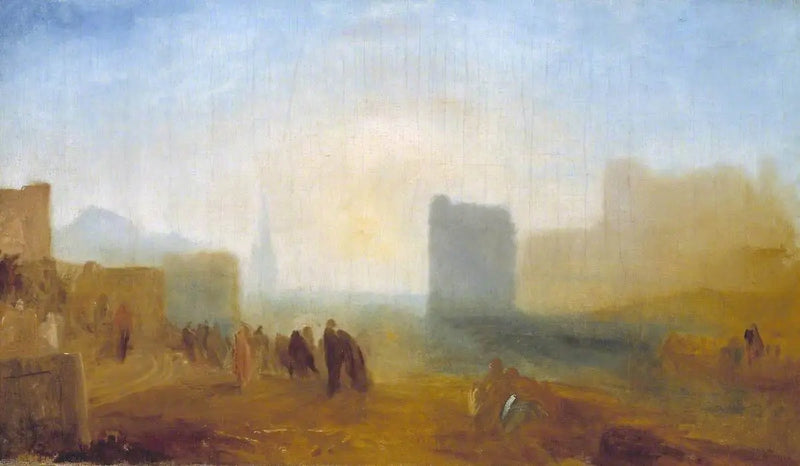Klassisk hamnscen; möjligen baserad på Le Havre - J. M. W. Turner