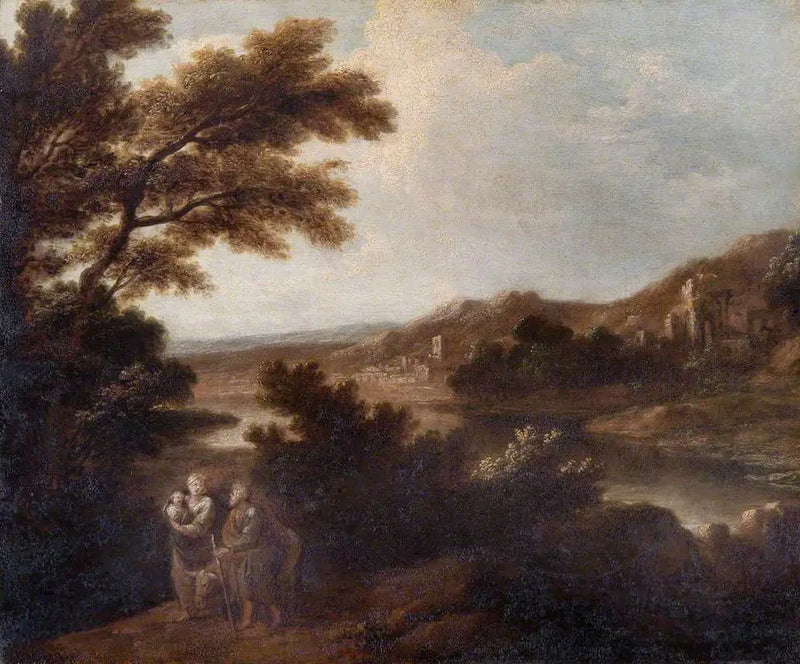 Landskap med flykten till Egypten - Joshua Reynolds
